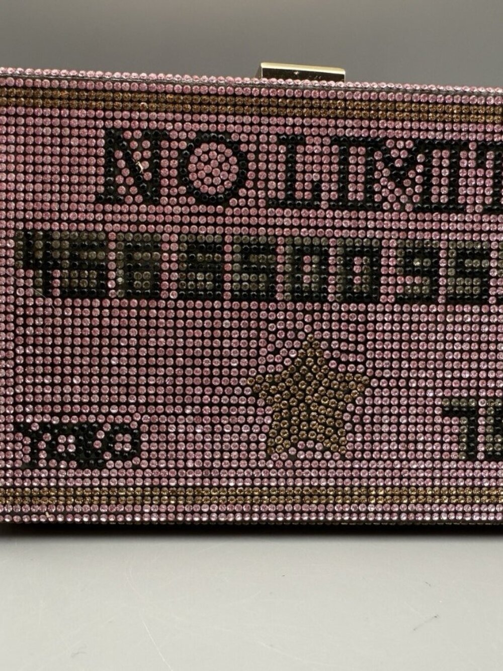 Caleesa No Limit YOLO Rhinestone Purse Pink Shiny Hardcase Girly